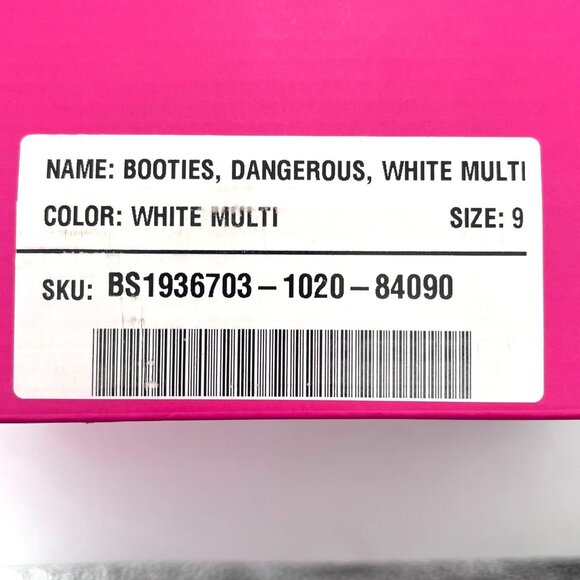 ShoeDazzle Dangerous Booties Womens Size 9 White Multi Back Zipper & Lace-Up New - Picture 4 of 16